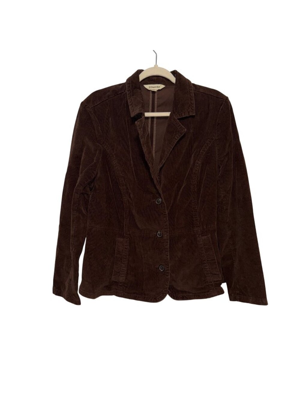 St. Johns Bay Womens Brown Corduroy Blazer Jacket XL